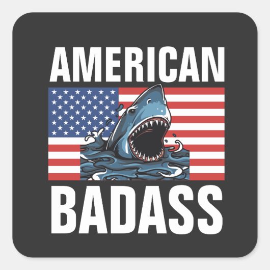 AMERIKAANSE BADASS PATRIOT Stickers Decals (Voorkant)