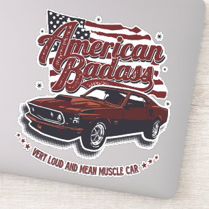 Amerikaanse Badass Zeer Harde Gemene Spierauto Sticker