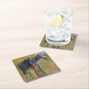 Amerikaanse Badlands: Cowboy uit het Wilde Westen  Kartonnen Onderzetters