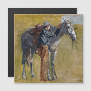 Amerikaanse Badlands: Old West Cowboy met paard