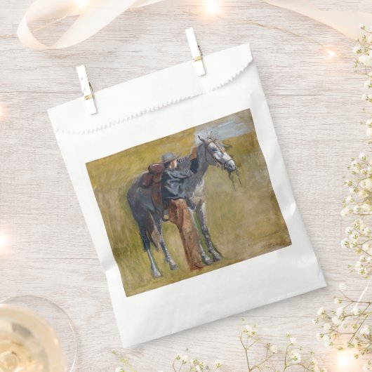 Amerikaanse Badlands: Old West Cowboy met paard Bedankzakje (Geknipt)