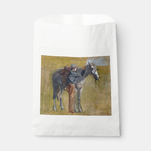 Amerikaanse Badlands: Old West Cowboy met paard Bedankzakje (Voorkant)