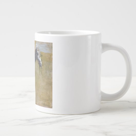 Amerikaanse Badlands: Old West Cowboy met paard Grote Koffiekop (Rechts)