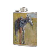 Amerikaanse Badlands: Old West Cowboy met paard Heupfles (Links)