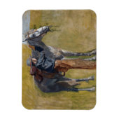 Amerikaanse Badlands: Old West Cowboy met paard Magneet (Verticaal)