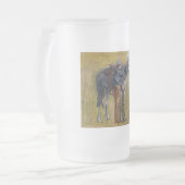 Amerikaanse Badlands: Old West Cowboy met paard Matglas Bierpul (Voorkant links)