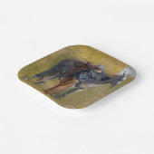 Amerikaanse Badlands: Old West Cowboy met paard Papieren Bordje (Gebogen)