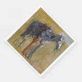 Amerikaanse Badlands: Old West Cowboy met paard Servet (Hoek)