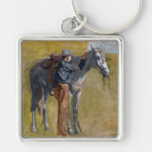 Amerikaanse Badlands: Old West Cowboy met paard Sleutelhanger (Voorkant)