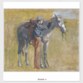 Amerikaanse Badlands: Old West Cowboy met paard Sticker (Vel)