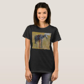 Amerikaanse Badlands: Old West Cowboy met paard T-shirt (Voorkant volledig)