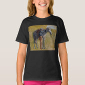 Amerikaanse Badlands: Old West Cowboy met paard T-shirt (Voorkant)