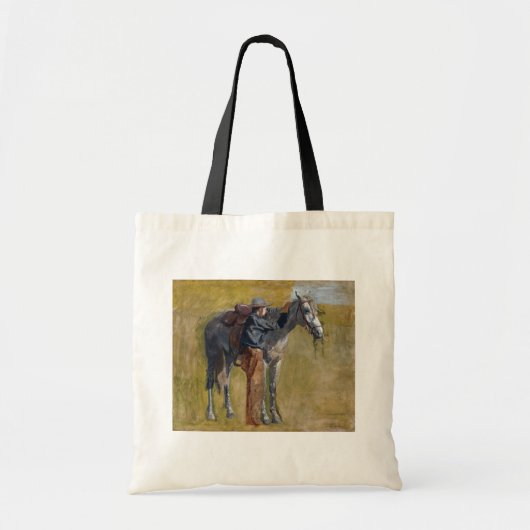 Amerikaanse Badlands: Old West Cowboy met paard Tote Bag (Voorkant)