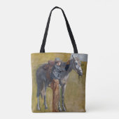 Amerikaanse Badlands: Old West Cowboy met paard Tote Bag (Achterkant)