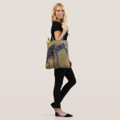 Amerikaanse Badlands: Old West Cowboy met paard Tote Bag (Op model)