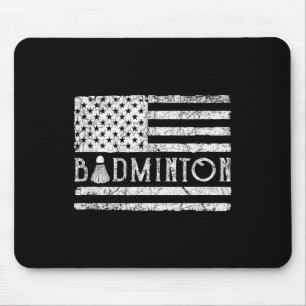 Amerikaanse Badminton Usa Vlag Shuttle Grappige Pa Muismat