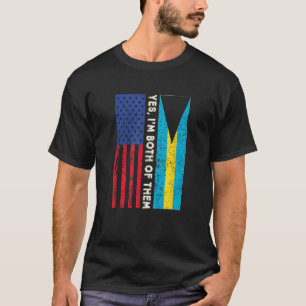 Amerikaanse Bahamaanse vlag Bahamas Island vlag Ba T-shirt