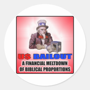 AMERIKAANSE BAILOUT-Sticker Ronde Sticker