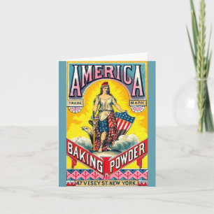 Amerikaanse bakpoeder notitiekaartje