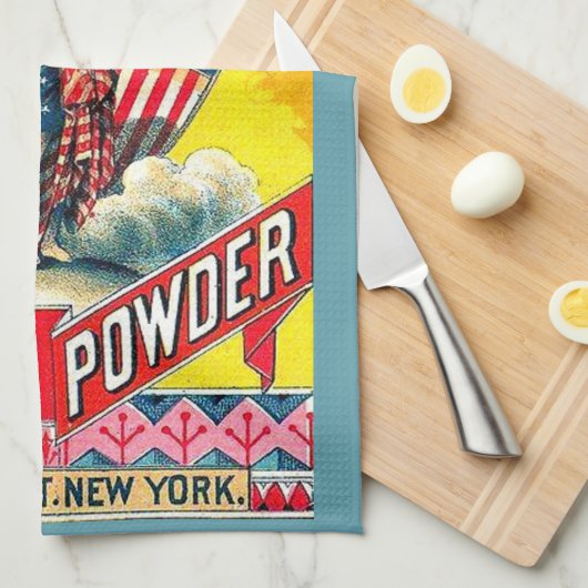 Amerikaanse bakpoeder theedoek (Quarter Fold)