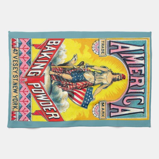 Amerikaanse bakpoeder theedoek (Horizontaal)