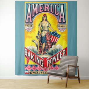 Amerikaanse bakpoeder wandkleed