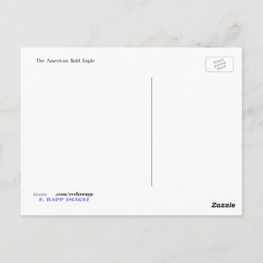 Amerikaanse Bald Eagle Briefkaart (Achterkant)