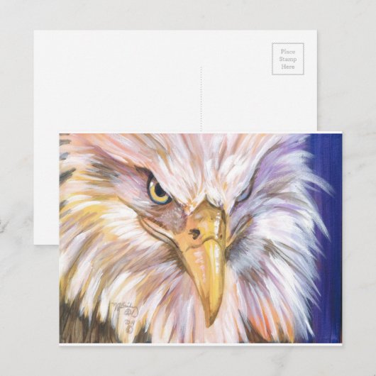 Amerikaanse Bald Eagle Briefkaart (Voorkant / Achterkant)