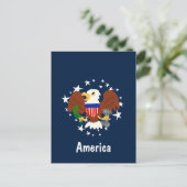 Amerikaanse Bald Eagle Briefkaart (Staand voorkant)