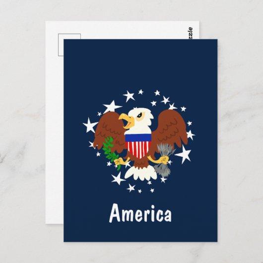 Amerikaanse Bald Eagle Briefkaart (Voorkant / Achterkant)
