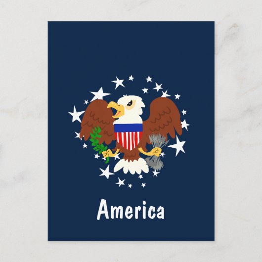 Amerikaanse Bald Eagle Briefkaart (Voorkant)