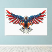 Amerikaanse Bald Eagle Canvas Afdruk (Insitu (Houten vloer))