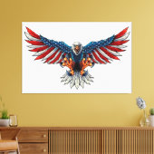 Amerikaanse Bald Eagle Canvas Afdruk (Insitu (Woonkamer))