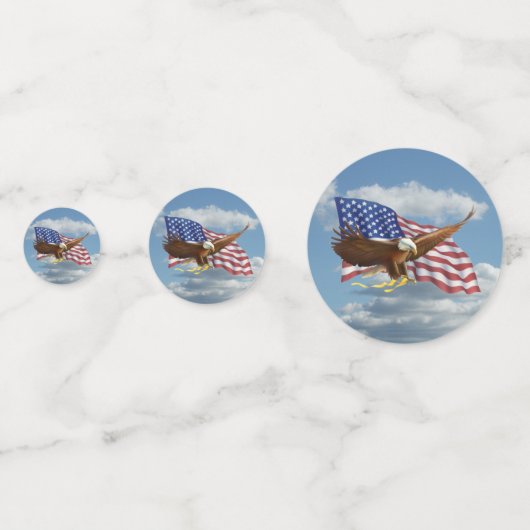 Amerikaanse Bald Eagle Confetti (Achterkanten)