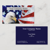Amerikaanse Bald Eagle en Visitekaartjes met vlag (Voorkant / Achterkant)