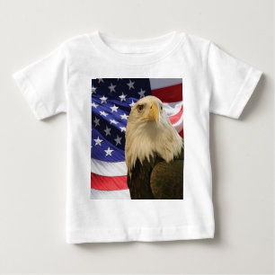 Amerikaanse Bald Eagle en vlag