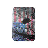 Amerikaanse Bald Eagle en vlag Badmat (Voorkant Verticaal)
