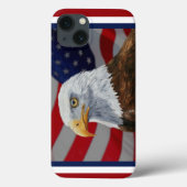 Amerikaanse Bald Eagle en vlag Case-Mate iPhone Case (Achterkant)