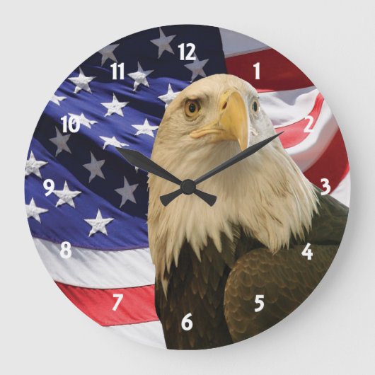Amerikaanse Bald Eagle en vlag Grote Klok (Voorkant)