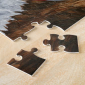 Amerikaanse Bald Eagle en vlag Legpuzzel (Zijkant)