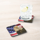 Amerikaanse Bald Eagle en vlag Onderzetter (Rechterzijde)