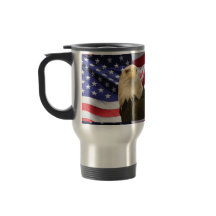 Amerikaanse Bald Eagle en vlag