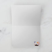 Amerikaanse Bald Eagle en vlag - transparant op gr Kaart (Binnen)