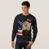 Amerikaanse Bald Eagle en vlag Trui (Voorkant volledig)