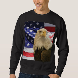 Amerikaanse Bald Eagle en vlag Trui