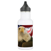 Amerikaanse Bald Eagle en vlag Waterfles (Rechts)