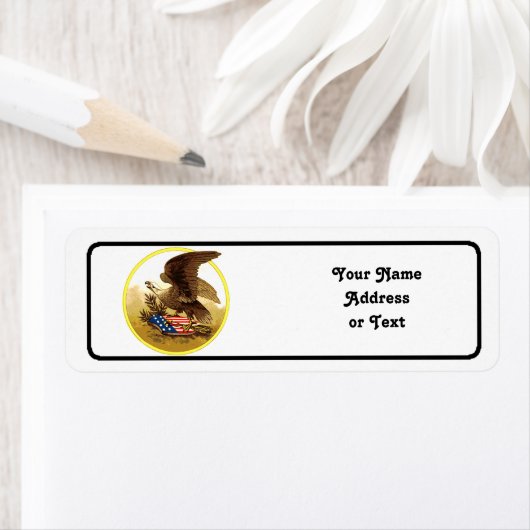 -Amerikaanse Bald Eagle Etiket (Insitu)