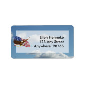 Amerikaanse Bald Eagle Etiket (Voorkant)