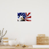 Amerikaanse Bald Eagle Flag Poster (Keuken)