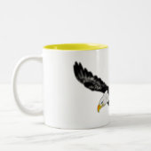 Amerikaanse Bald Eagle Flying Coffee Mok (Links)